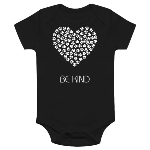 Be_Kind_Blk_Paw__Inverted_Onesie Thumbnail