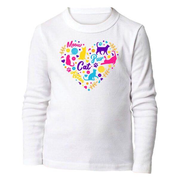 Cats Heart Bright Colors Thumbnail